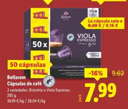 Lidl BELLAROM Cápsulas de café oferta