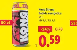 Lidl Kong Strong Bebida energética oferta