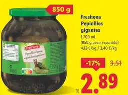 Lidl FRESHONA Pepinillos gigantes oferta