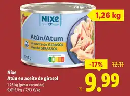 Lidl NIXE Atún en aceite de girasol oferta
