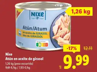 Lidl NIXE Atún en aceite de girasol oferta