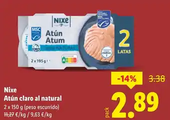 Lidl NIXE Atún claro al natural oferta