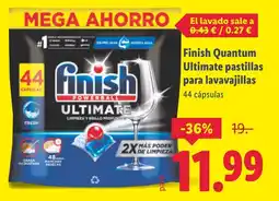 Lidl FINISH Quantum Ultimate pastillas para lavavajillas oferta