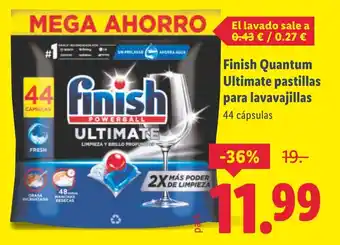 Lidl FINISH Quantum Ultimate pastillas para lavavajillas oferta