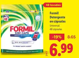 Lidl FORMIL Detergente en cápsulas oferta