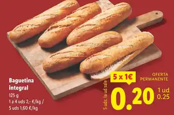 Lidl Baguetina integral oferta