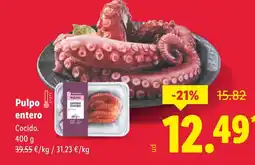 Lidl Pulpo entero oferta