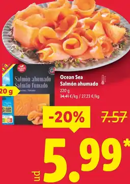 Lidl Ocean Sea Salmón ahumado oferta