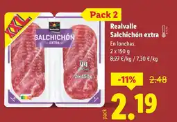 Lidl Realvalle Salchichón extra oferta