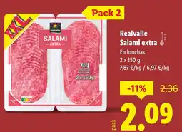 Lidl Realvalle Salami extra oferta