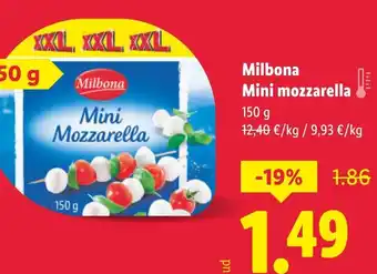 Lidl MILBONA Mini mozzarella oferta