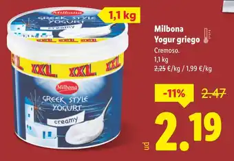 Lidl MILBONA Yogur griego! oferta