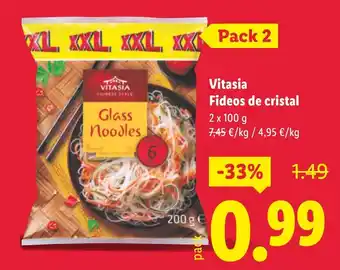 Lidl VITASIA Fideos de cristal oferta