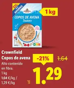 Lidl Crownfield Copos de avena oferta