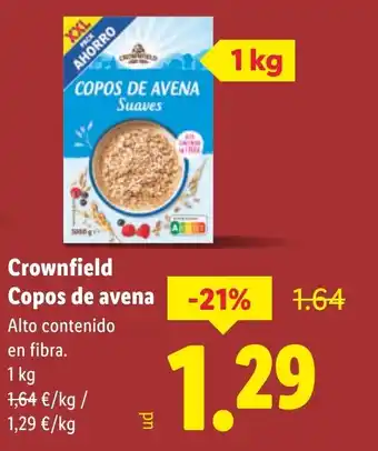 Lidl Crownfield Copos de avena oferta