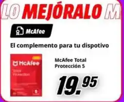 MediaMarkt McAfee Total Protección 5 oferta