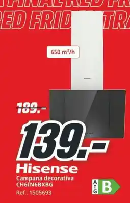 MediaMarkt HISENSE Campana decorativa CH6IN6BXBG oferta