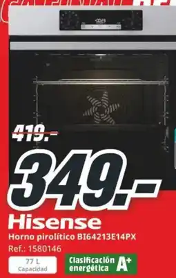MediaMarkt HISENSE Horno pirolítico BI64213E14PX oferta