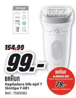 MediaMarkt BRAUN Depiladora Silk-épil 7 SkinSpa 7-081 oferta