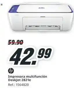 MediaMarkt HP Impresora multifunción Deskjet 2821e oferta