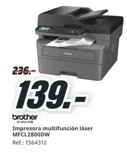 MediaMarkt BROTHER Impresora multifunción láser MFCL2800DW oferta