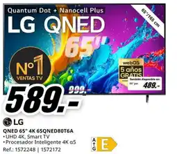 MediaMarkt LG QNED 65" 4K 65QNED80T6A oferta