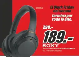 MediaMarkt SONY Auriculares inalámbricos WH1000XM4B oferta