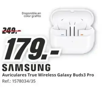 MediaMarkt SAMSUNG Auriculares True Wireless Galaxy Buds3 Pro oferta