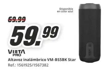 MediaMarkt VIETɅ PRO Altavoz inalámbrico VM-BS5BK Star oferta