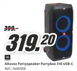 MediaMarkt JBL Altavoz Partyspeaker Partybox 310 USB-C oferta