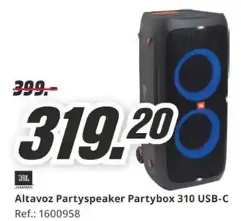 MediaMarkt JBL Altavoz Partyspeaker Partybox 310 USB-C oferta