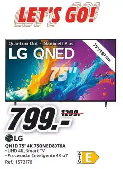 MediaMarkt LG QNED 75" 4K 75QNED80T6A oferta