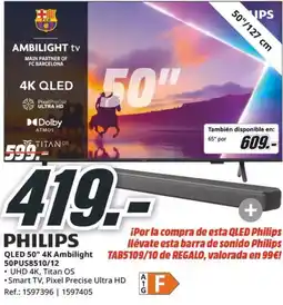 MediaMarkt PHILIPS QLED 50" 4K Ambilight oferta