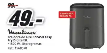 MediaMarkt MOULINEX Freidora de aire EZ245H Easy Fry Digital oferta