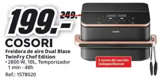 MediaMarkt COSORI Freidora de aire Dual Blaze TwinFry Chef Edition oferta
