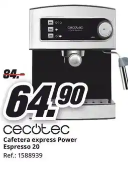 MediaMarkt CECOTEC Cafetera express Power Espresso 20 oferta
