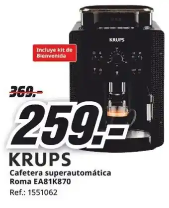 MediaMarkt KRUPS Cafetera superautomática Roma EA81K870 oferta