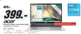 MediaMarkt ACER Portátil Aspire 3 A315-59-32ZN oferta