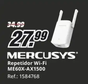 MediaMarkt MERCUSYS Repetidor Wi-Fi ME60X-AX1500 oferta