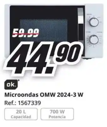 MediaMarkt OK Microondas OMW 2024-3 W oferta