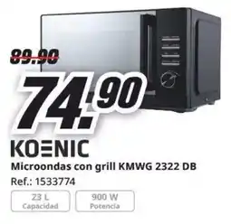 MediaMarkt KOENIC Microondas con grill KMWG 2322 DB oferta