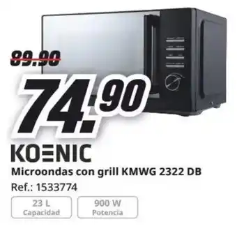 MediaMarkt KOENIC Microondas con grill KMWG 2322 DB oferta