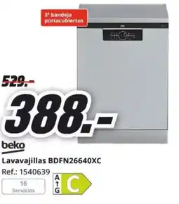 MediaMarkt BEKO Lavavajillas BDFN26640XC oferta