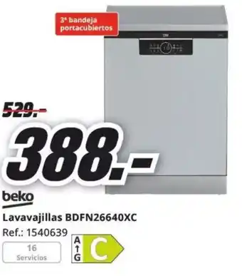 MediaMarkt BEKO Lavavajillas BDFN26640XC oferta