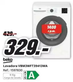 MediaMarkt BEKO Lavadora VBM3WFT39413WA oferta