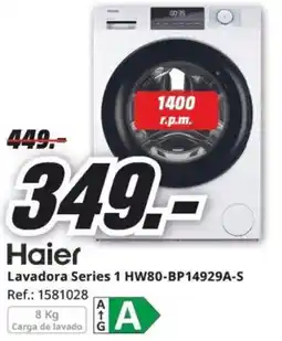 MediaMarkt HAIER Lavadora Series 1 HW80-BP14929A-S oferta