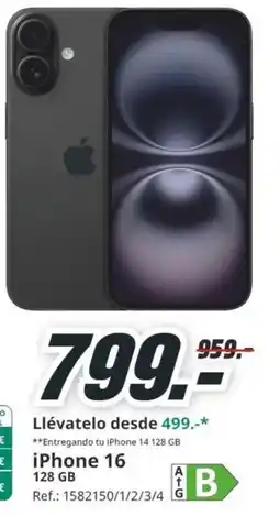 MediaMarkt iPhone 14 128 GB iPhone 16 oferta