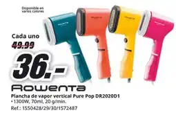 MediaMarkt ROWENTA Plancha de vapor vertical Pure Pop DR2020D1 oferta