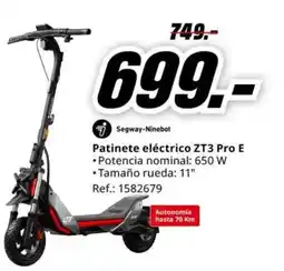 MediaMarkt Patinete eléctrico ZT3 Pro E oferta