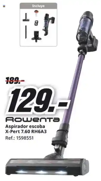 MediaMarkt ROWENTA Aspirador escoba X-Pert 7.60 RH6A3 oferta